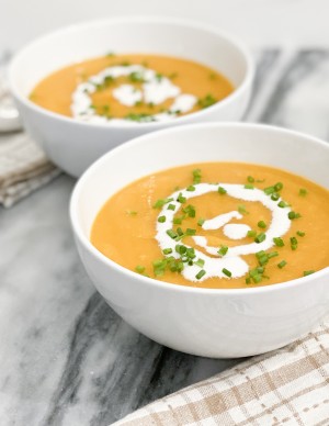 Roasted Butternut Squash and Apple Soup - Healing and Eating